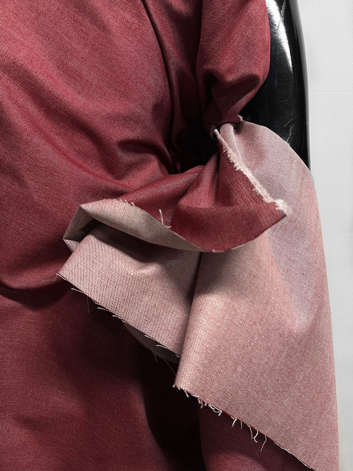 Italian Burgundy Lightweight Denim - L'Etoffe Fabrics LLC