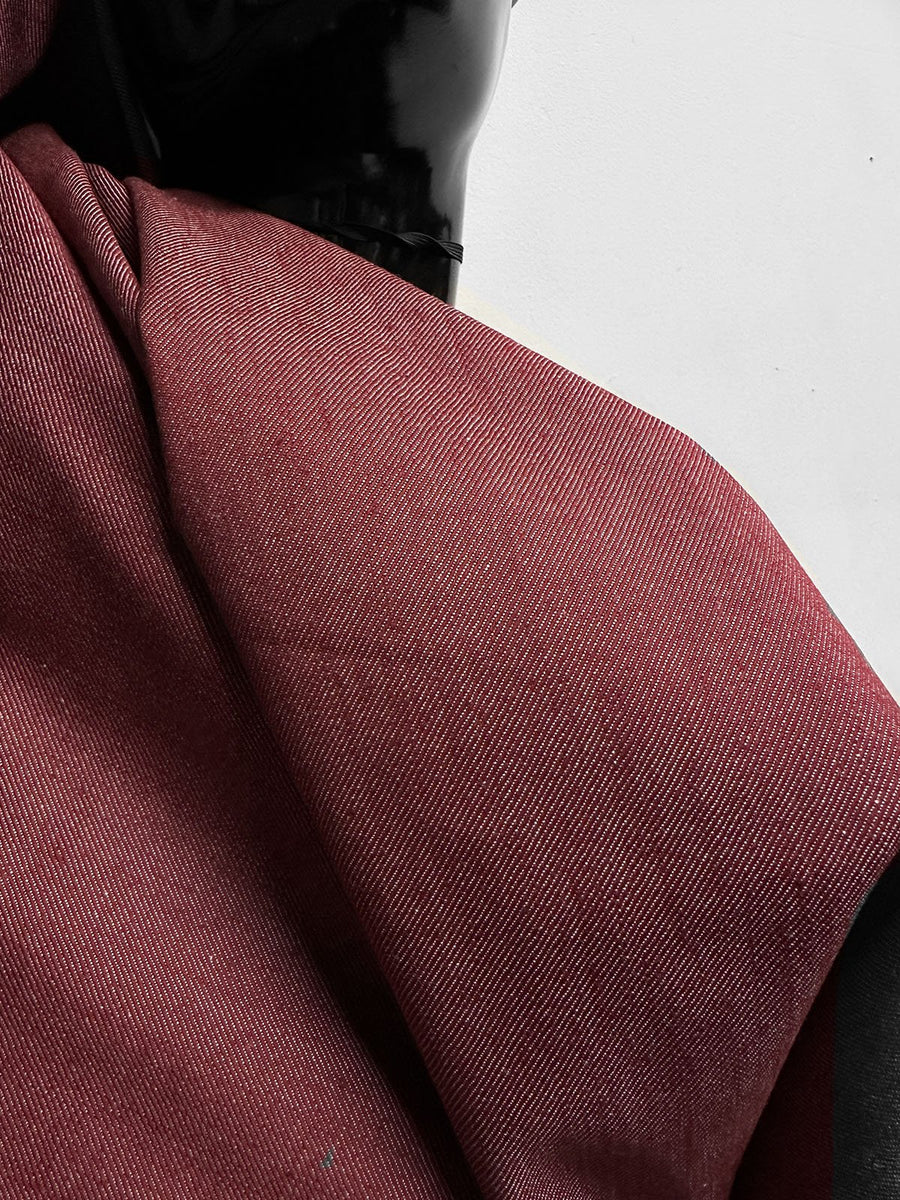 Italian Burgundy Lightweight Denim - L'Etoffe Fabrics LLC