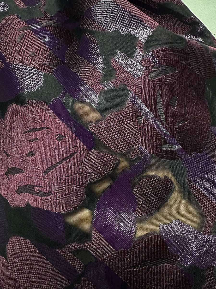 Italian Cabernet Avant Garde Silk Jaquard - L'Etoffe Fabrics LLC