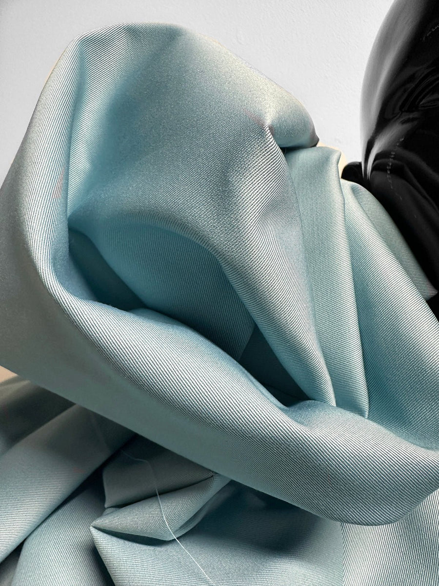 Italian China Blue Refined Cotton Twill - L'Etoffe Fabrics LLC