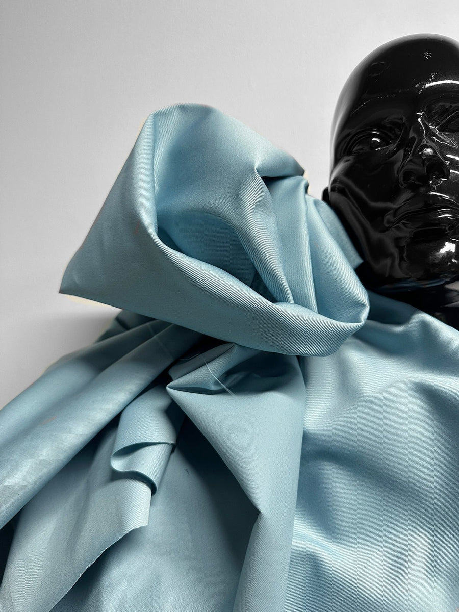 Italian China Blue Refined Cotton Twill - L'Etoffe Fabrics LLC