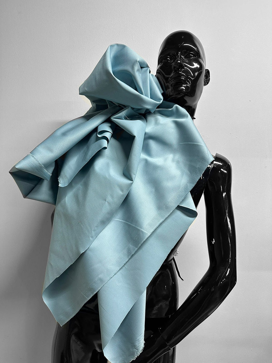 Italian China Blue Refined Cotton Twill - L'Etoffe Fabrics LLC