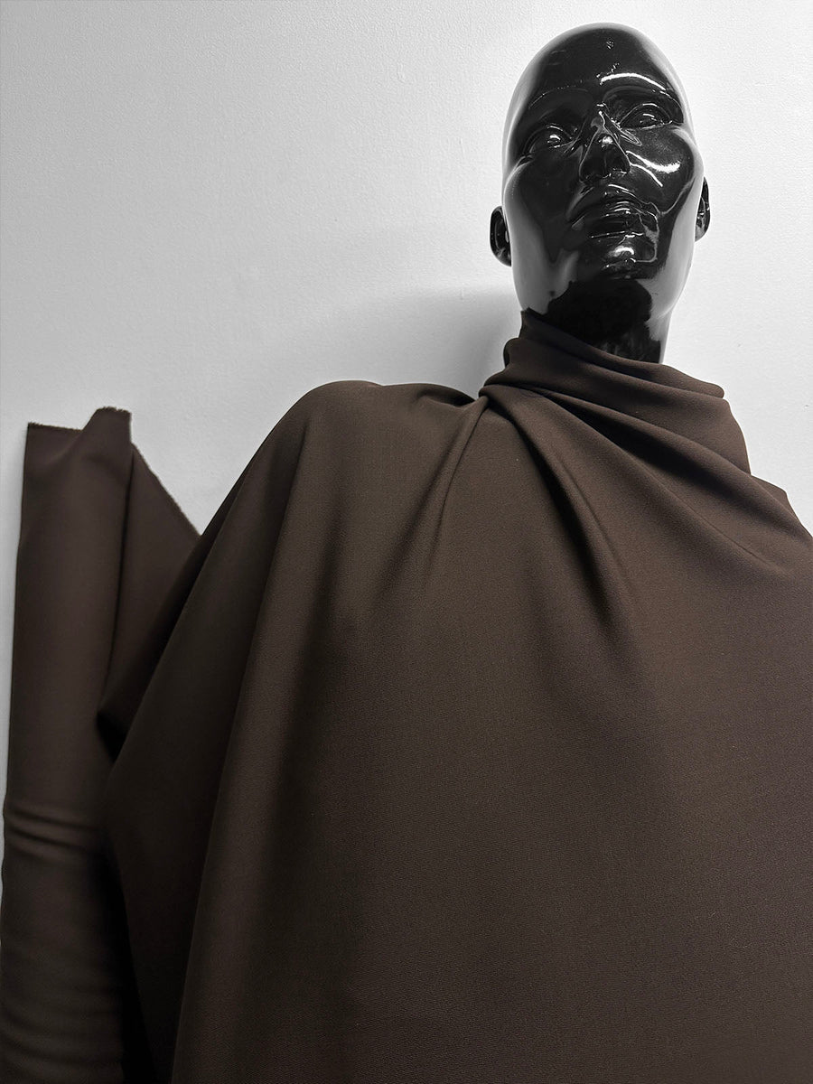 Italian Chocolate Soft Drape Twill - L'Etoffe Fabrics LLC