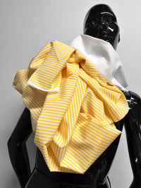 Italian Coast Albini Canclini Lemon Striped Cotton Shirting - L'Etoffe Fabrics LLC