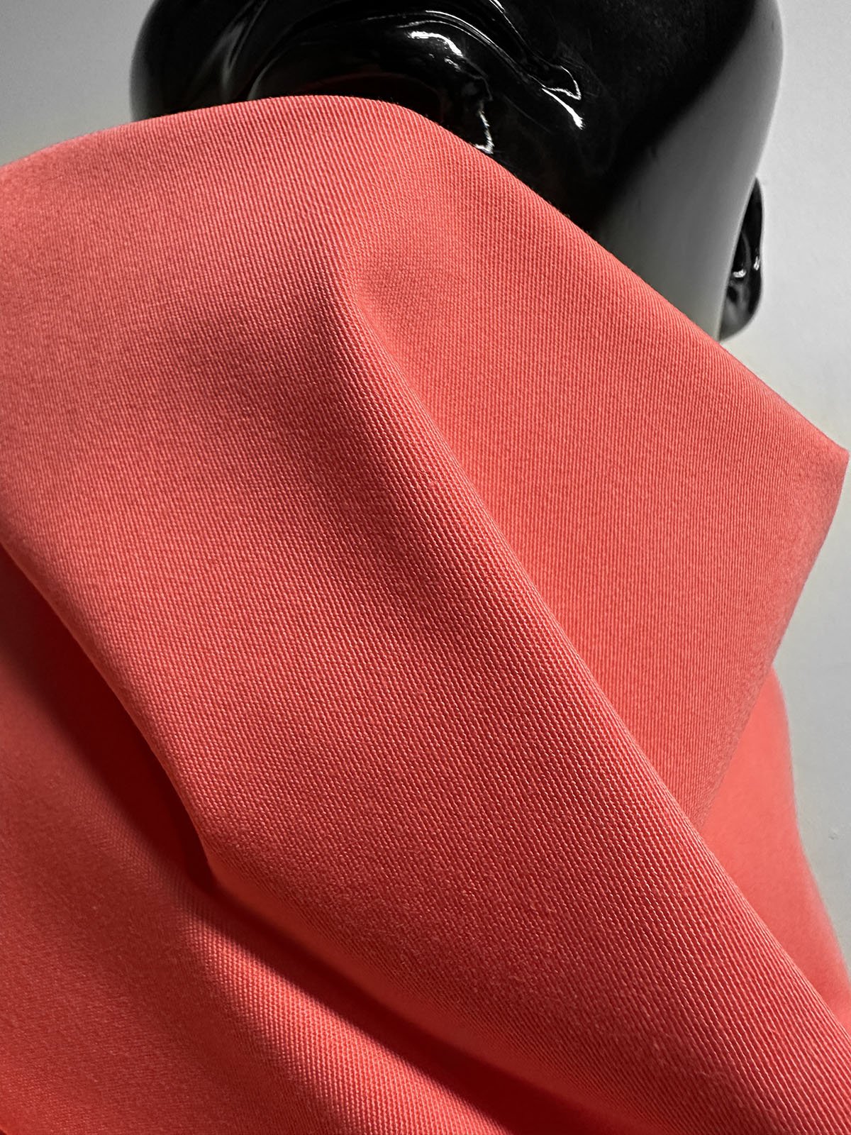 Italian Coral Cotton Chino Twill - L'Etoffe Fabrics LLC