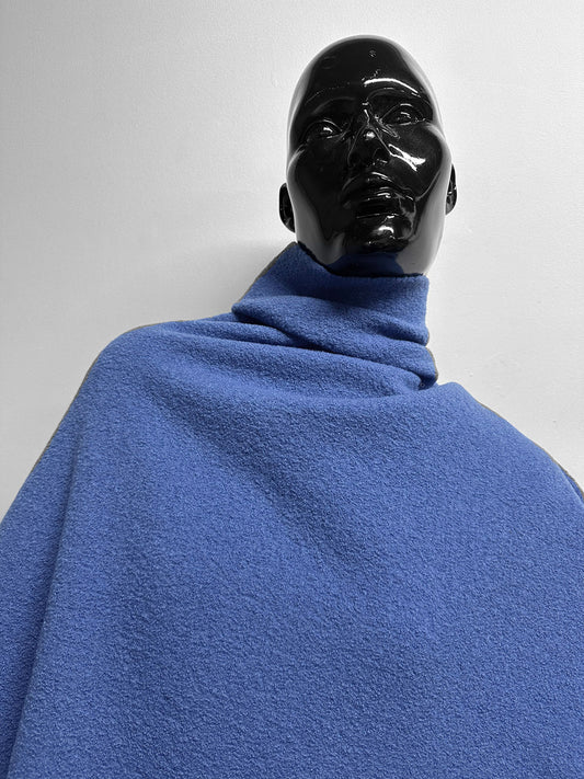 Italian Cornflower Blue Boiled Wool - L'Etoffe Fabrics LLC