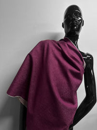 Italian Cotton Linen Selvedge Denim - Rasberry - L'Etoffe Fabrics LLC