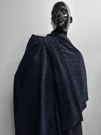 Italian Cotton Silk Chenille Geomteric Velvet Loungewear Knit - L'Etoffe Fabrics LLC