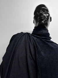 Italian Cotton Silk Chenille Geomteric Velvet Loungewear Knit - L'Etoffe Fabrics LLC