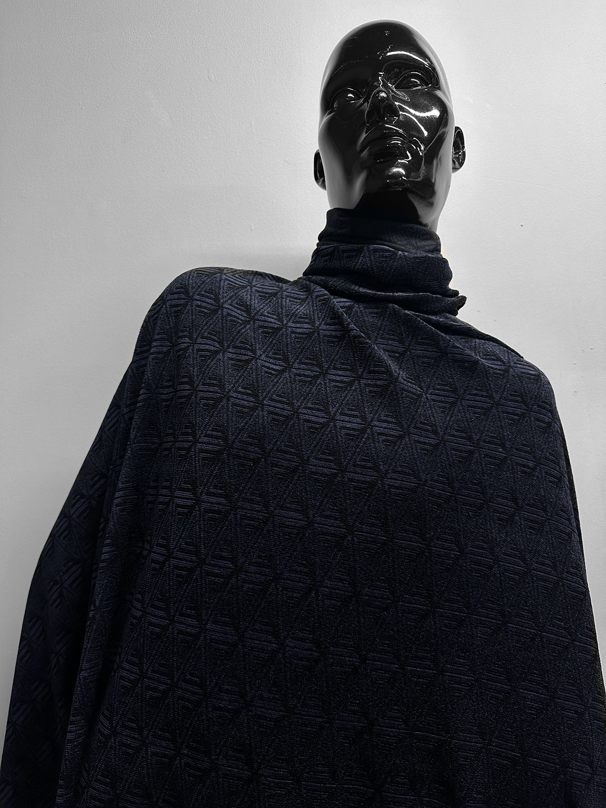 Italian Cotton Silk Chenille Geomteric Velvet Loungewear Knit - L'Etoffe Fabrics LLC