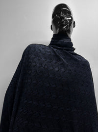 Italian Cotton Silk Chenille Geomteric Velvet Loungewear Knit - L'Etoffe Fabrics LLC
