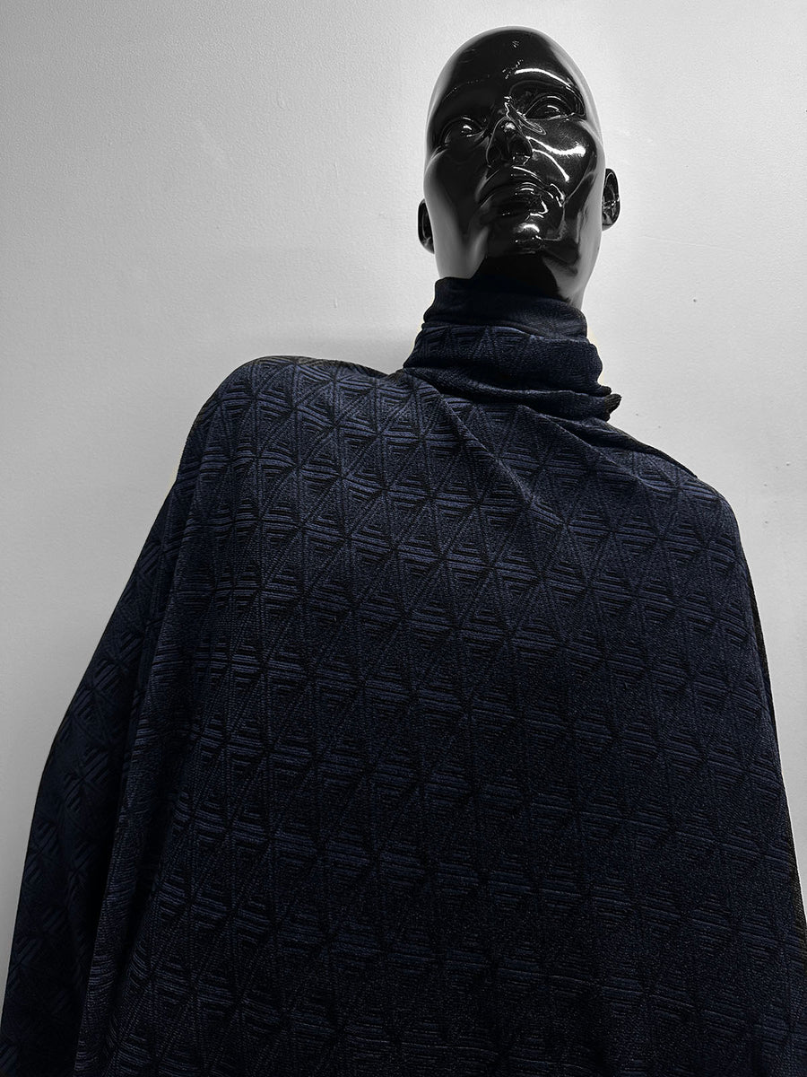 Italian Cotton Silk Chenille Geomteric Velvet Loungewear Knit - L'Etoffe Fabrics LLC