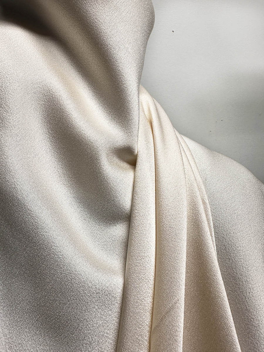 Italian Couture Bridal 4 Ply Satin Back Crepe Poly - L'Etoffe Fabrics LLC