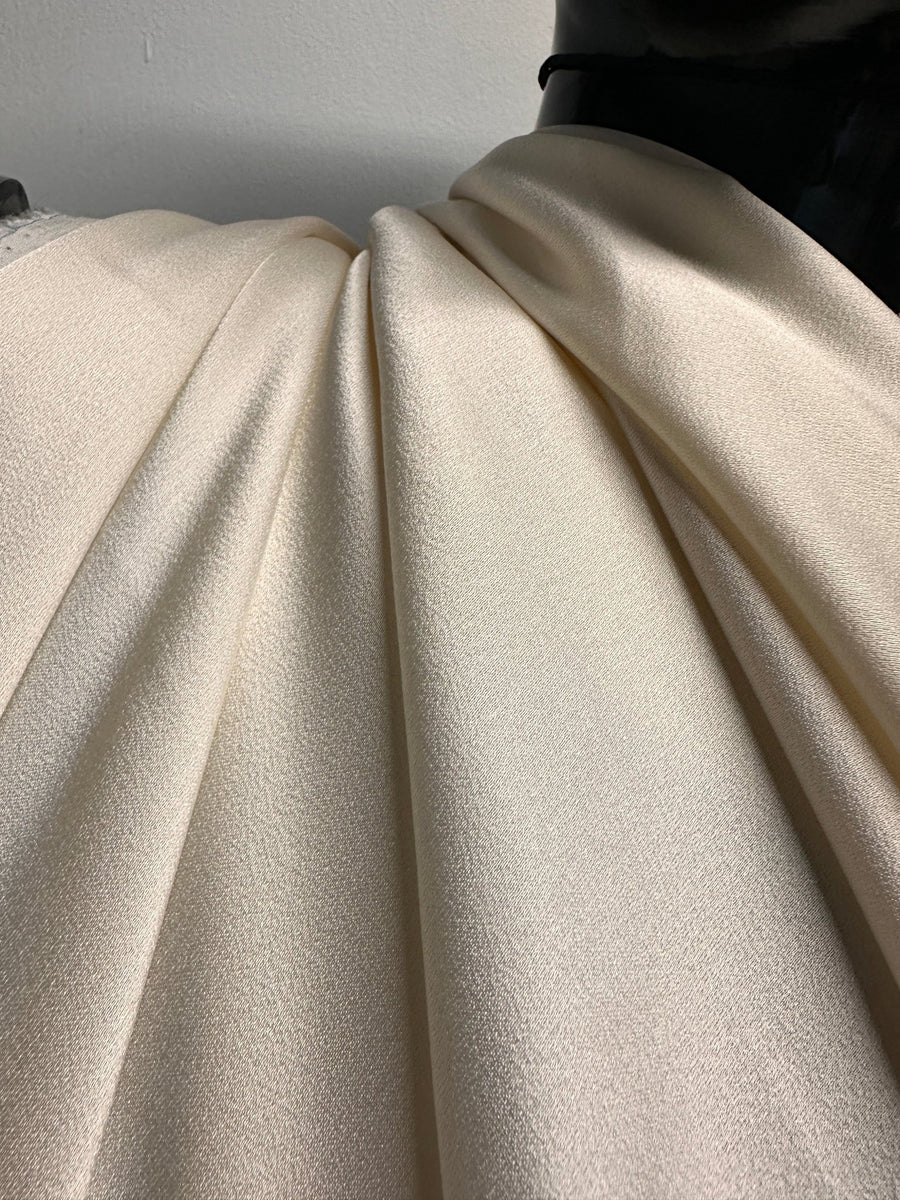 Italian Couture Bridal 4 Ply Satin Back Crepe Poly - L'Etoffe Fabrics LLC