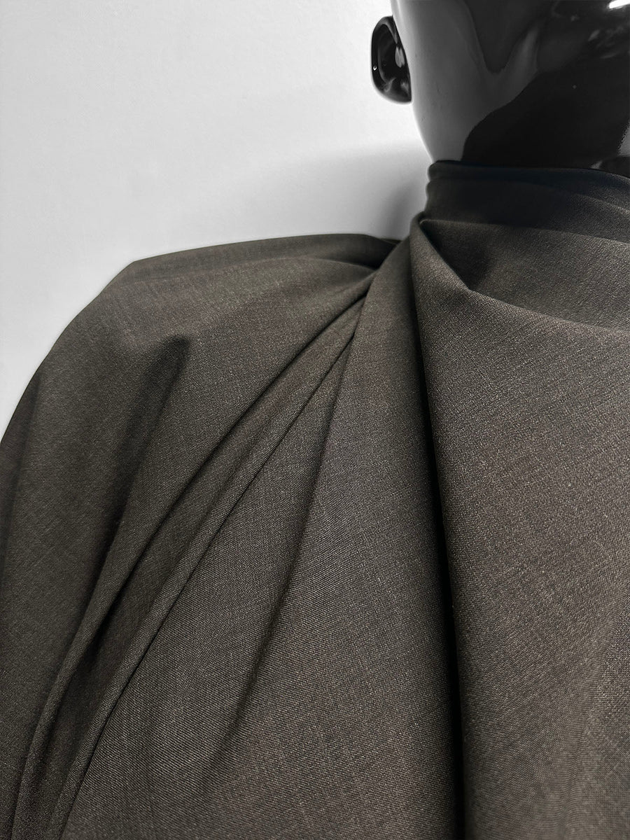 Italian Cross Hatch Tropical Virgin Wool - L'Etoffe Fabrics LLC