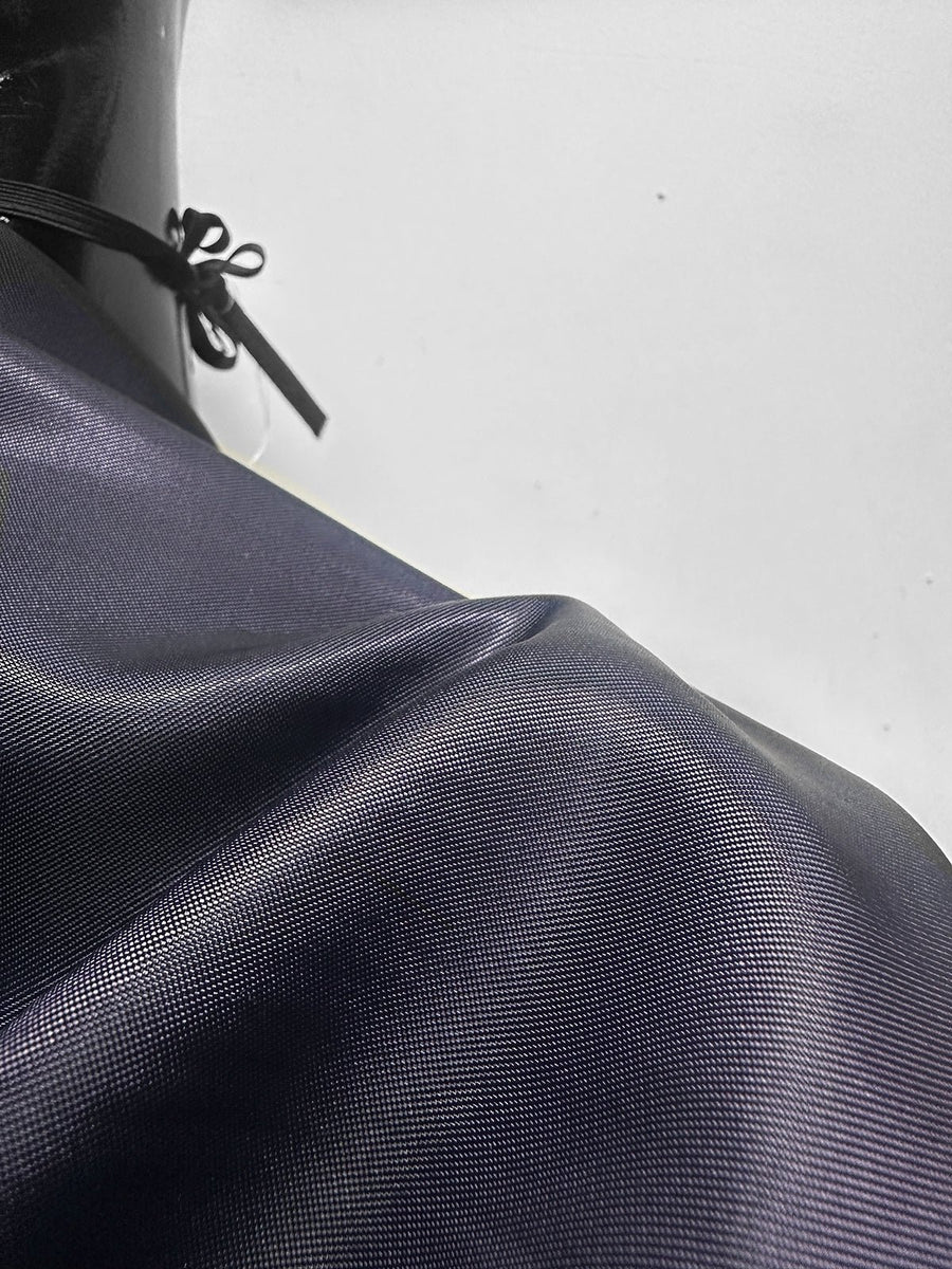 Italian Cupro Iridescent Twill Lining - Navy - L'Etoffe Fabrics LLC
