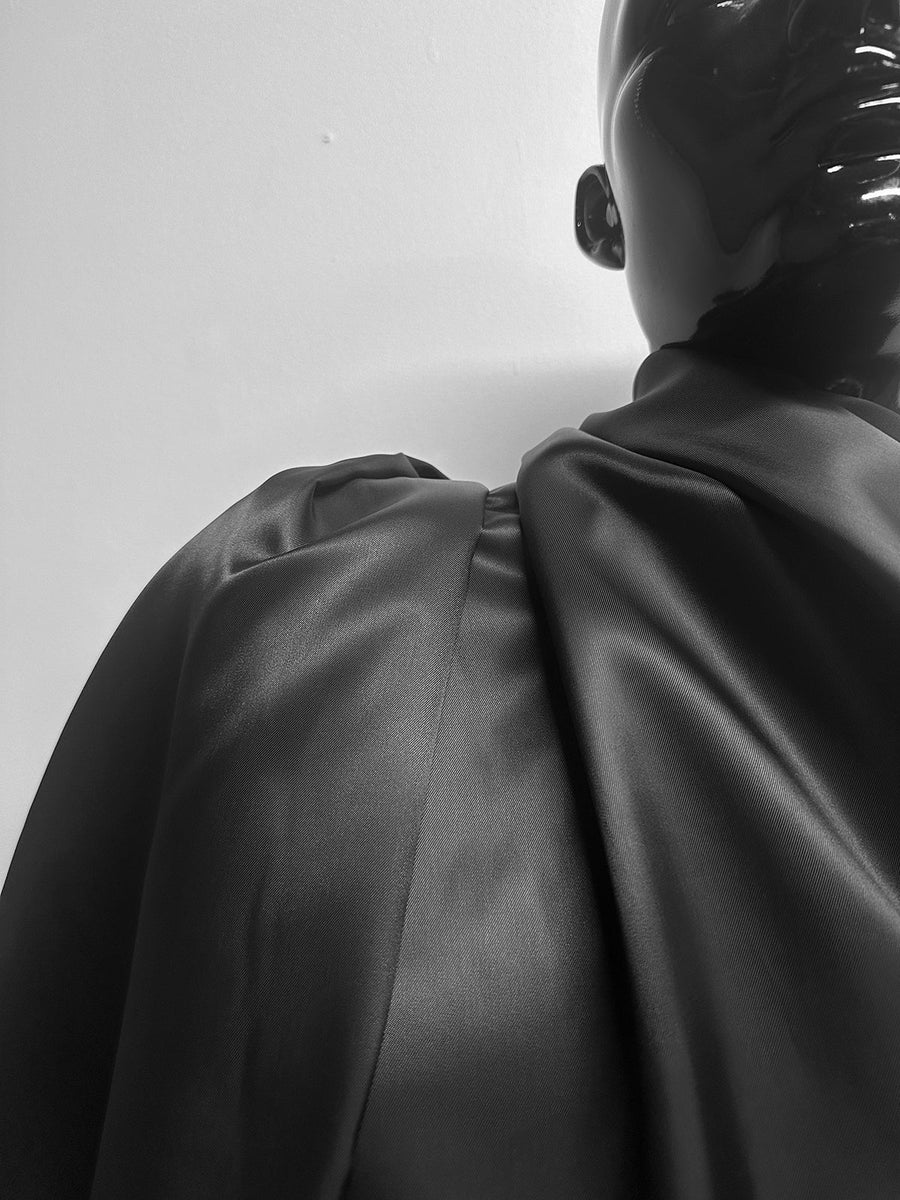 Italian Cupro Twill Lining Black - L'Etoffe Fabrics LLC