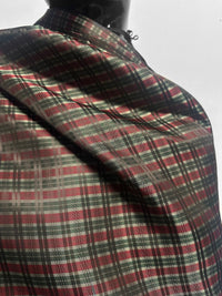 Italian Cupro Twill Lining Plaid Jaquard - L'Etoffe Fabrics LLC