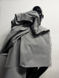 Italian Deadstock All Gray Cotton Twill - L'Etoffe Fabrics LLC