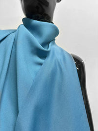 Italian Designer Bias Dress Weight Viscose Crepe - Bachelor Button Blue - L'Etoffe Fabrics LLC