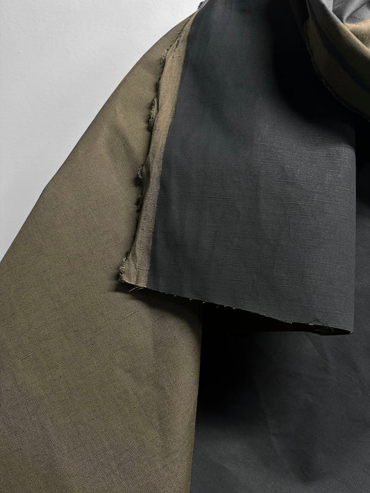 Italian Designer Cotton Linen Raincoat Fabric - L'Etoffe Fabrics LLC
