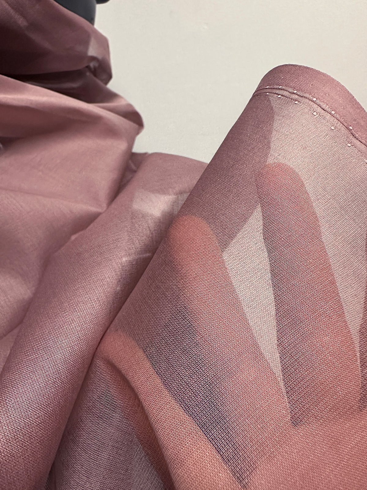 Italian Designer Mauve Cotton Organdy - L'Etoffe Fabrics LLC