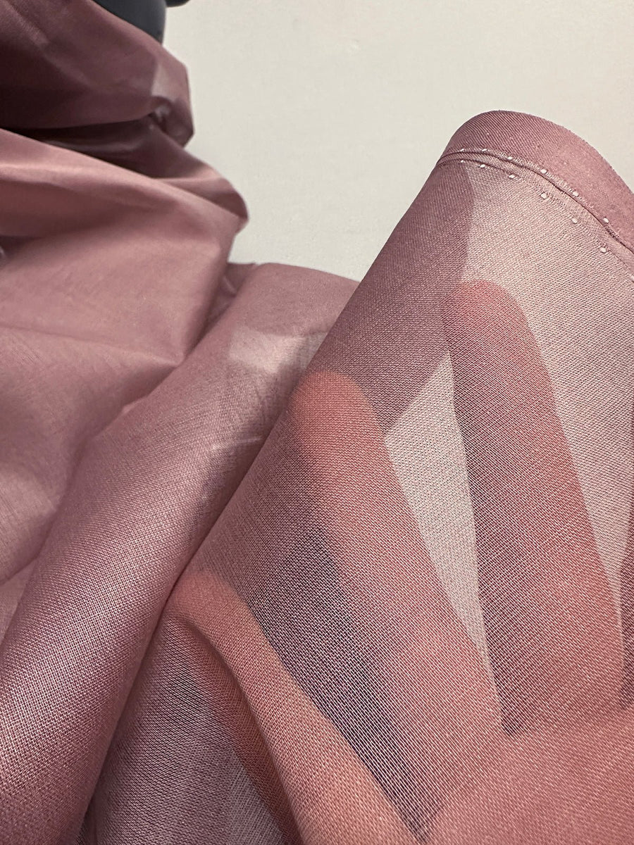Italian Designer Mauve Cotton Organdy - L'Etoffe Fabrics LLC