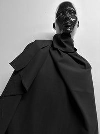 Italian Designer Soft Brushed Black Canvas Pant Weight - L'Etoffe Fabrics LLC