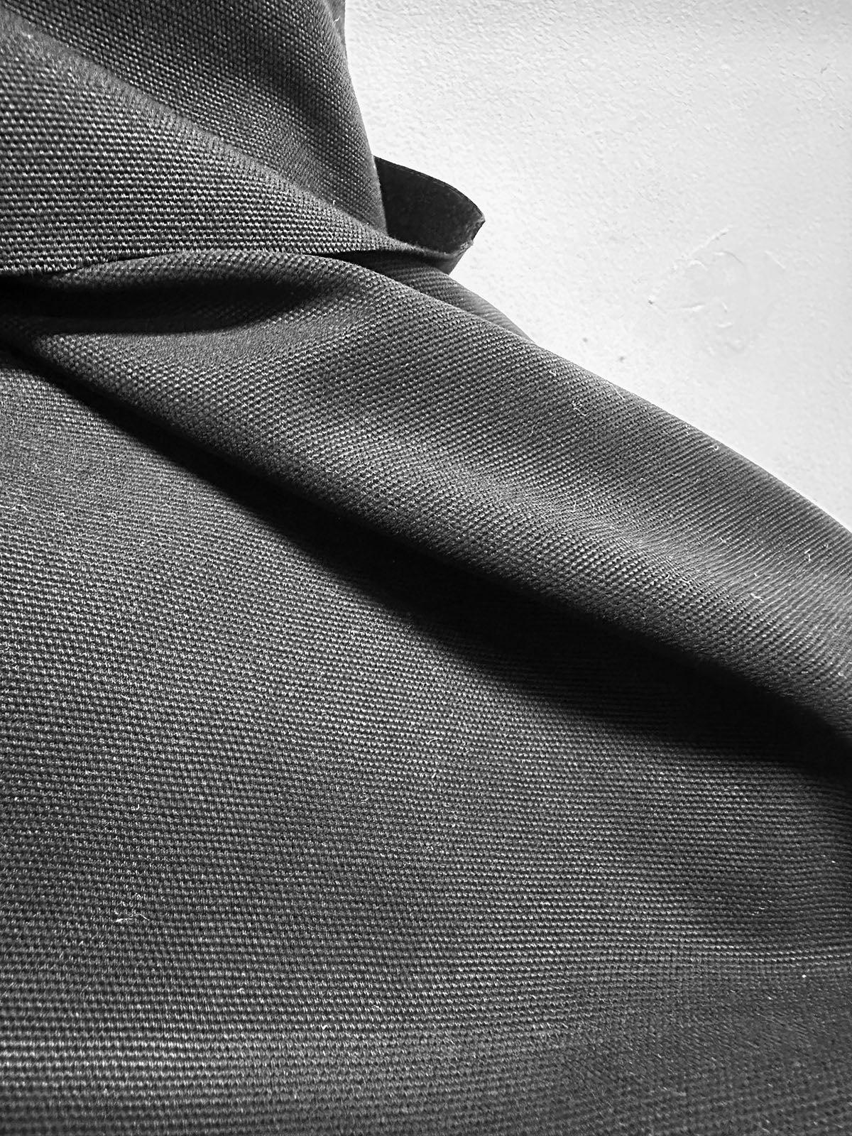 Italian Designer Soft Brushed Black Canvas Pant Weight - L'Etoffe Fabrics LLC