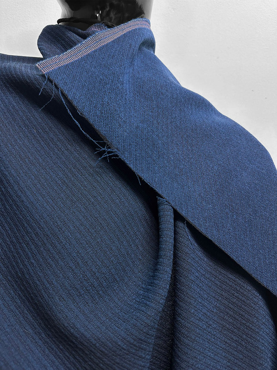 Italian Diagonal Weave Tropical Royal Blue - L'Etoffe Fabrics LLC