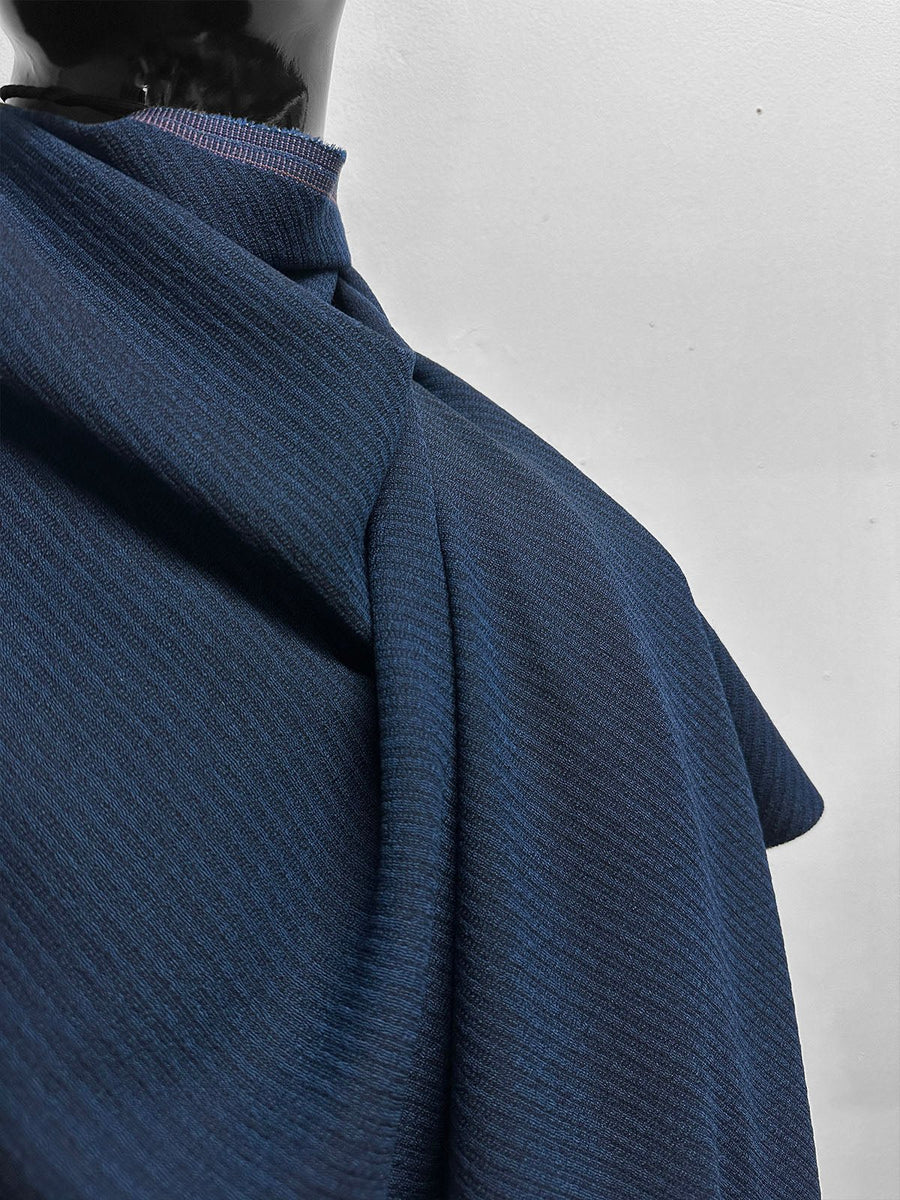 Italian Diagonal Weave Tropical Royal Blue - L'Etoffe Fabrics LLC