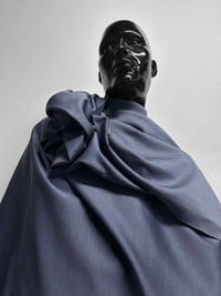 Italian Doube Weave Wool Cotton Heather Knit - Sharkskin - L'Etoffe Fabrics LLC