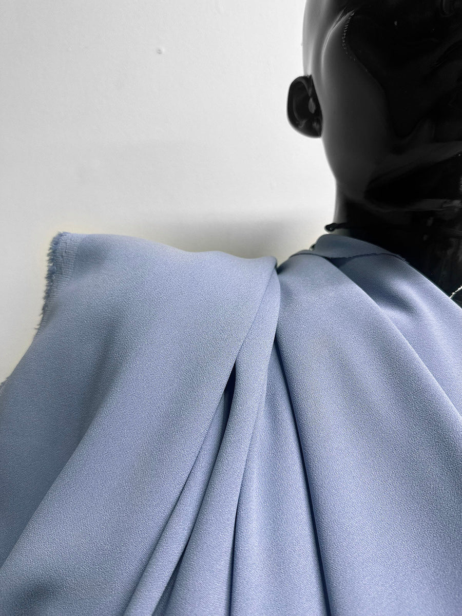 Italian Double Crepe Viscose Suiting Limited Stock - Periwinkle - L'Etoffe Fabrics LLC