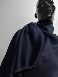 Italian Double Face Heavy Viscose Acetate Satin Drape Midnight - L'Etoffe Fabrics LLC