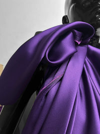 Italian Double Face Heavy Viscose Acetate Satin Drape Purple - L'Etoffe Fabrics LLC