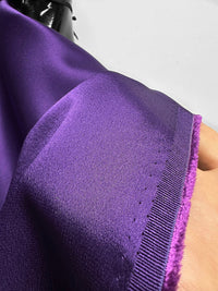 Italian Double Face Heavy Viscose Acetate Satin Drape Purple - L'Etoffe Fabrics LLC