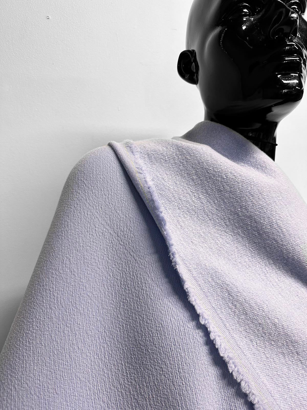 Italian Double Faced Crepe Flannel Wool in Iceberg - L'Etoffe Fabrics LLC