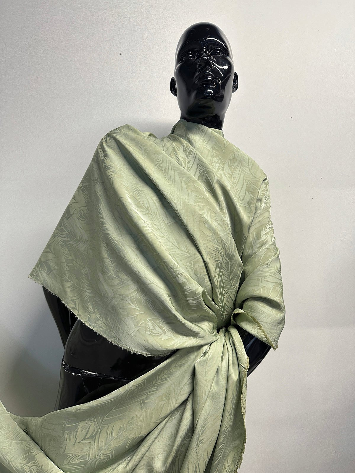 Italian Feather Jacquard in Sage - L'Etoffe Fabrics LLC
