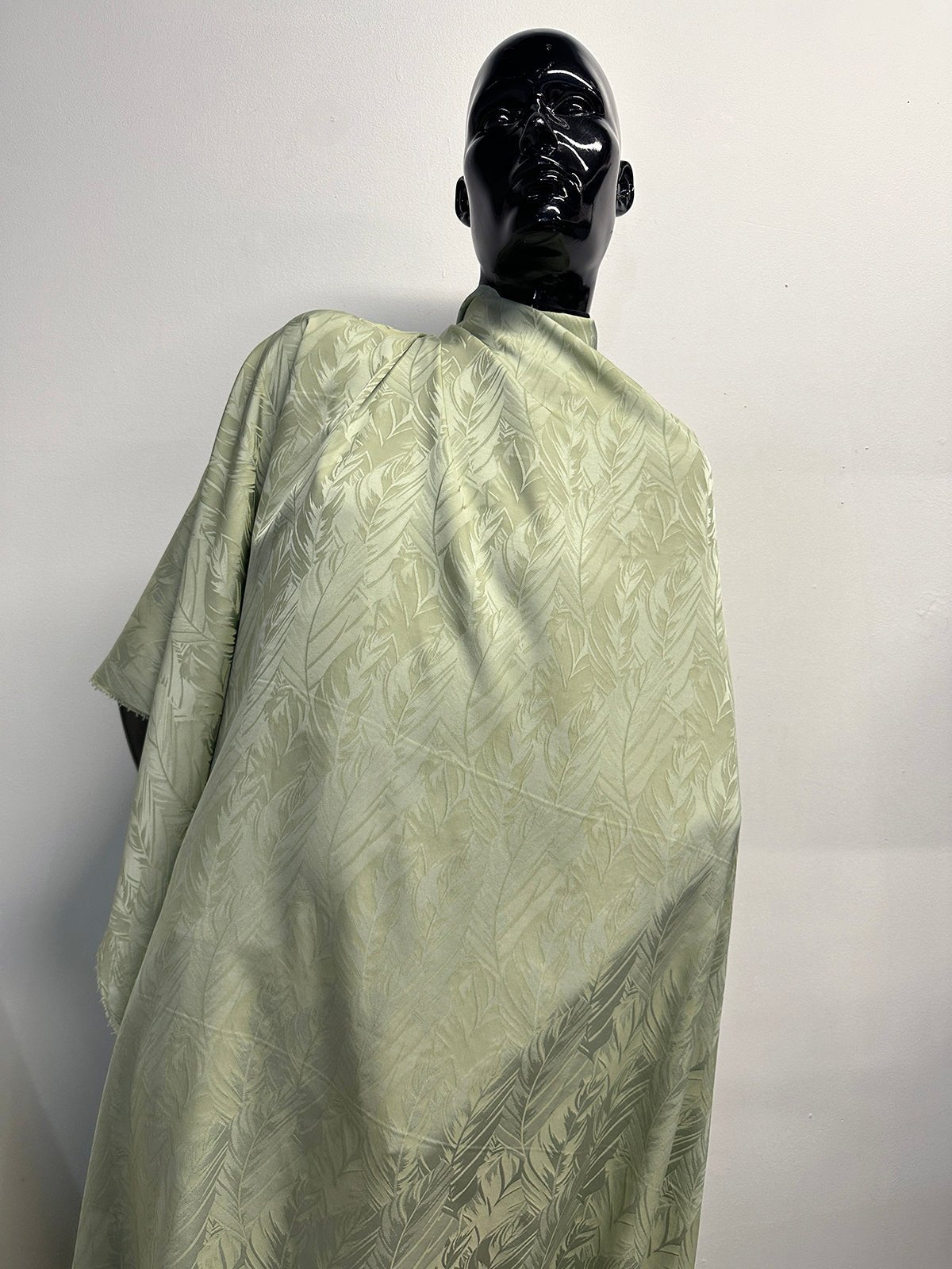 Italian Feather Jacquard in Sage - L'Etoffe Fabrics LLC