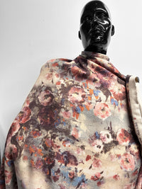 Italian Floral Printed Luxury Brushed Wool Coating - L'Etoffe Fabrics LLC