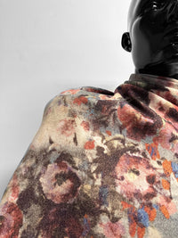 Italian Floral Printed Luxury Brushed Wool Coating - L'Etoffe Fabrics LLC