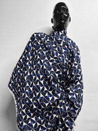 Italian Geometric Viscose Twill Challis - L'Etoffe Fabrics LLC