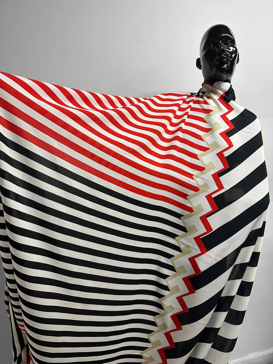 Italian Graphic Graphic Slinky Crepe - L'Etoffe Fabrics LLC