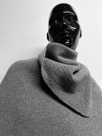 Italian Grey Boiled Wool Cashmere Double Coating Fabric - L'Etoffe Fabrics LLC