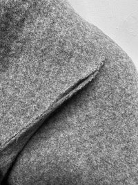 Italian Grey Boiled Wool Cashmere Double Coating Fabric - L'Etoffe Fabrics LLC