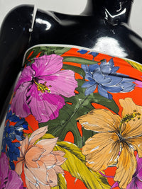 Italian Hand Drawn Print Floral on a Panel - L'Etoffe Fabrics LLC