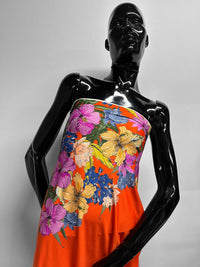 Italian Hand Drawn Print Floral on a Panel - L'Etoffe Fabrics LLC