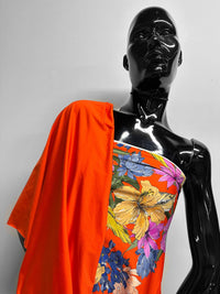 Italian Hand Drawn Print Floral on a Panel - L'Etoffe Fabrics LLC