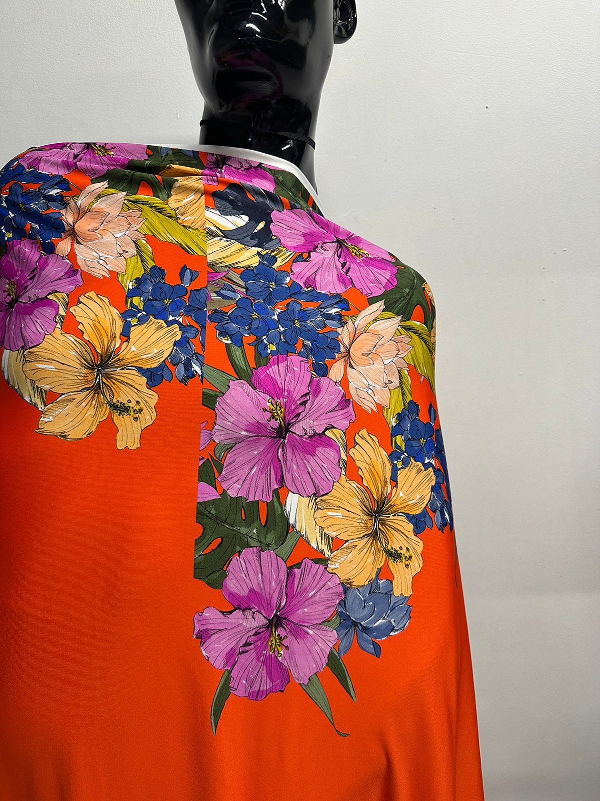 Italian Hand Drawn Print Floral on a Panel - L'Etoffe Fabrics LLC
