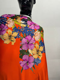 Italian Hand Drawn Print Floral on a Panel - L'Etoffe Fabrics LLC